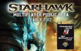 Starhawk Public Beta voucher card included with all UNCHARTED 3 copies