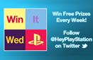 Weekly giveaways from @HeyPlayStation on Twitter!